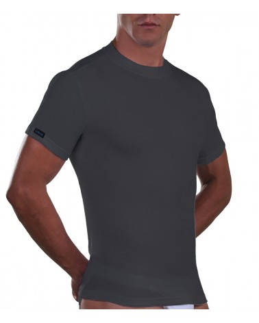 T-Shirt, crew neck, Cotton, charcoal