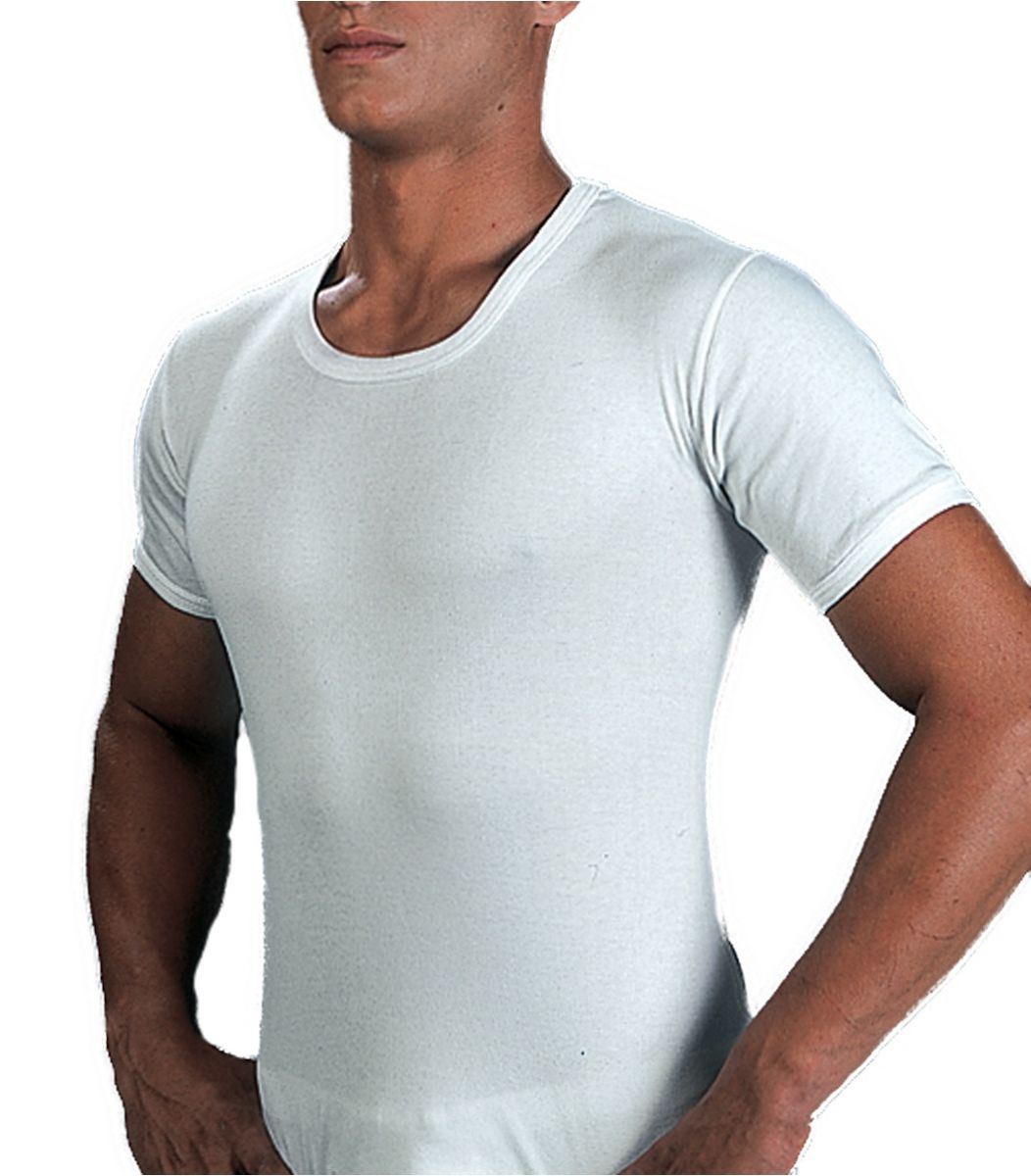Open Neck T-Shirt, white