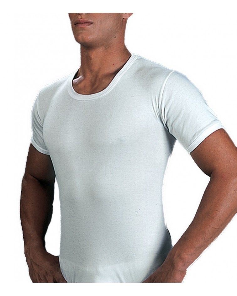 Open Neck T-Shirt, white