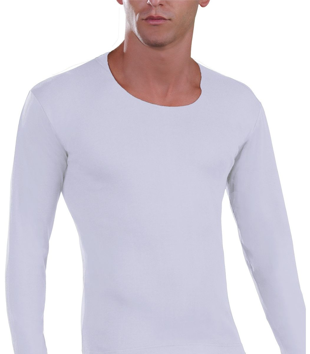 Open Neck T-Shirt, white
