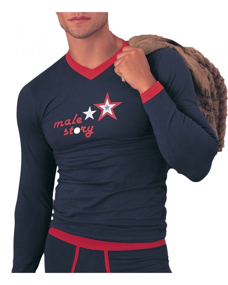 Men t-shirt, long sleeve  male story