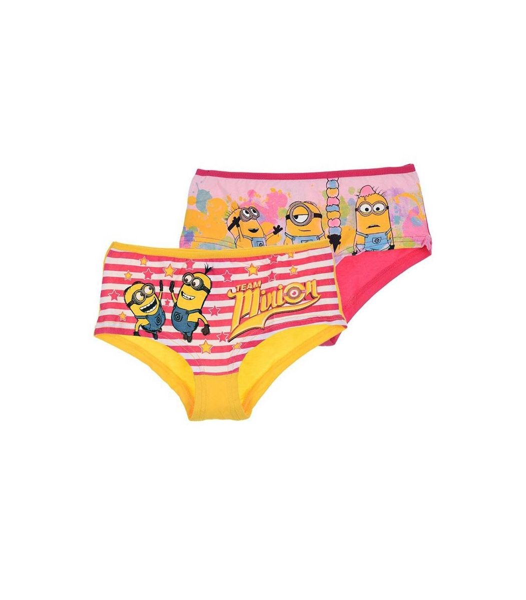 Minions Set 2 boxer shorts Size 2yrs old Color Fuxia