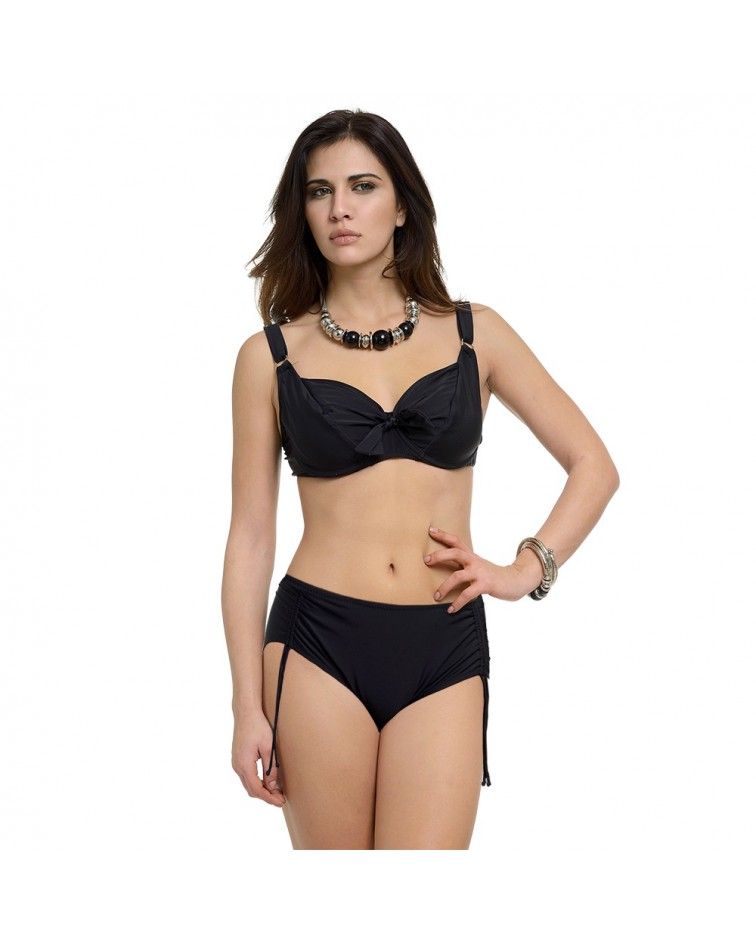 Women, swimwear, black
