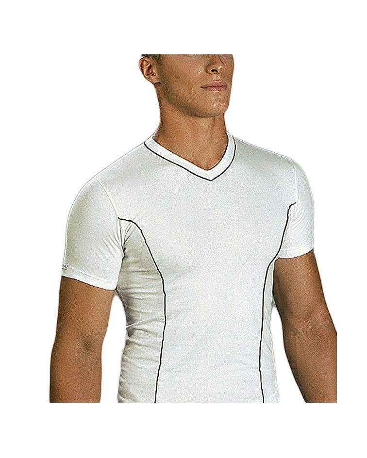 T-Shirt, V, Stripe, Small-Medium