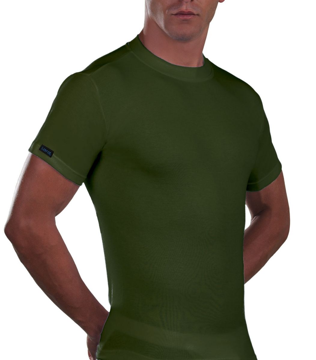 T-Shirt, crew neck, Cotton, khaki