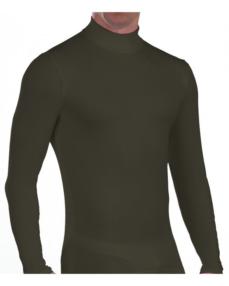 Men turtle neck, Long Sleeve, khaki