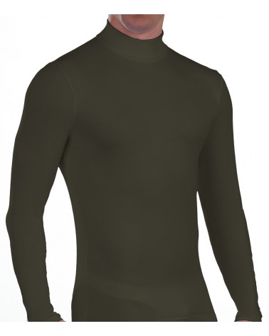Men turtle neck, Long Sleeve, khaki