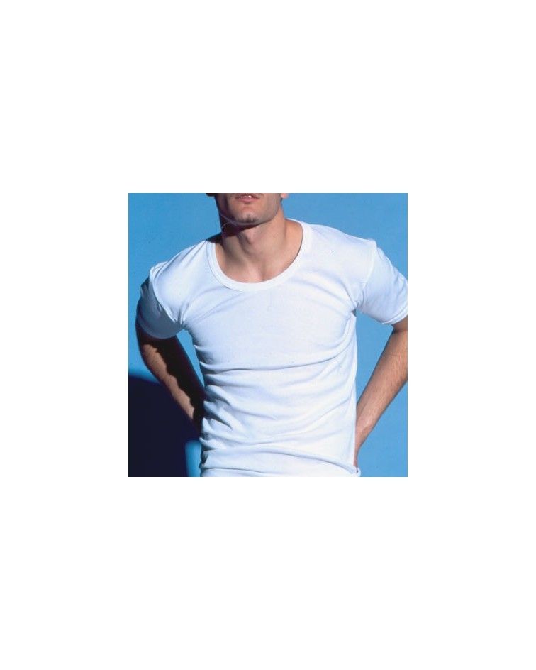 Open Neck T-Shirt, white2