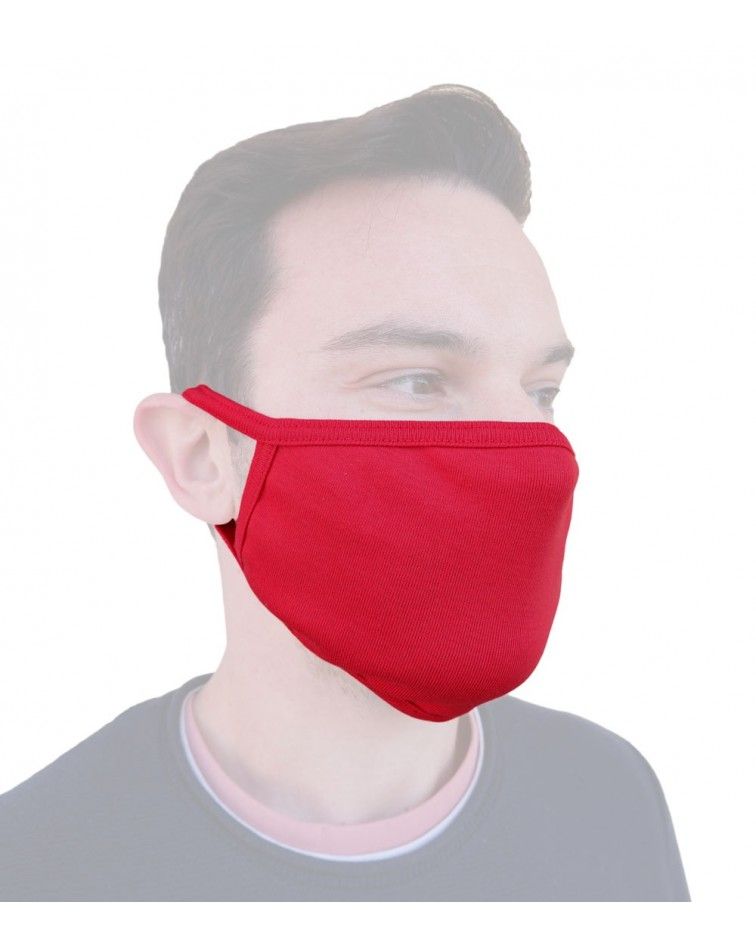 Protection mask, washable, red