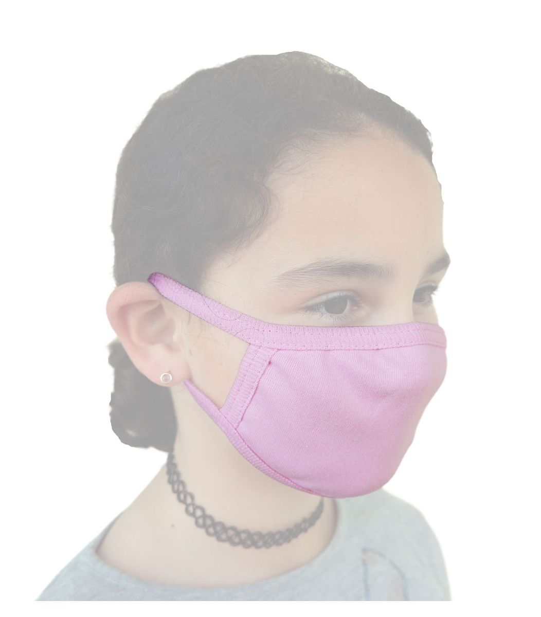 Παιδική - Εφηβική Βαμβακερή Μάσκα, ροζ