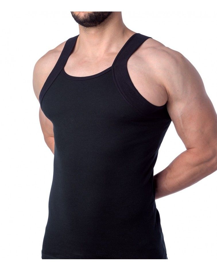Men, Tank Top, black