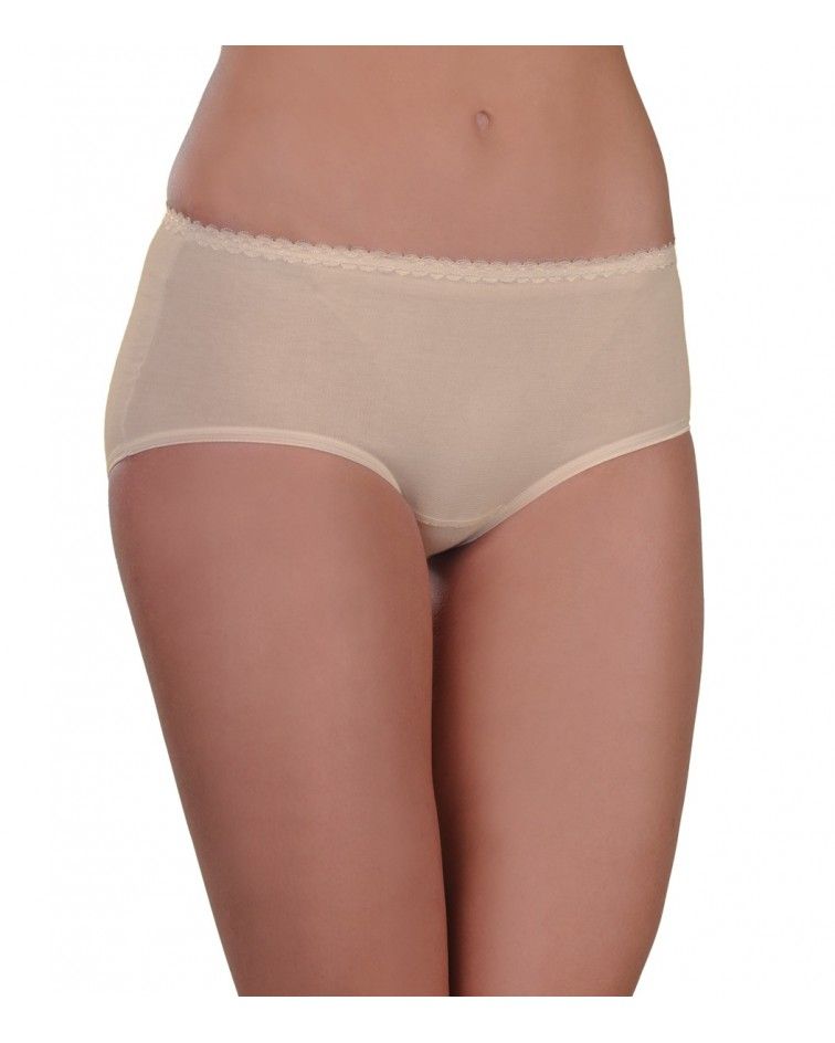 Panty, midi, wide rubber, beige