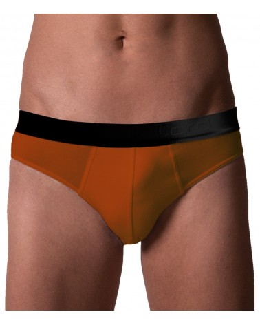 Brief, Black Ext.Rubber, orange