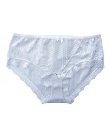 Women panty, elastic, lace, cream