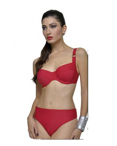Swimwear Μαγιό Γυναικείο Μπικίνι, Κλασσικό Κόκκινο, Μεγάλα μεγέθη- 1