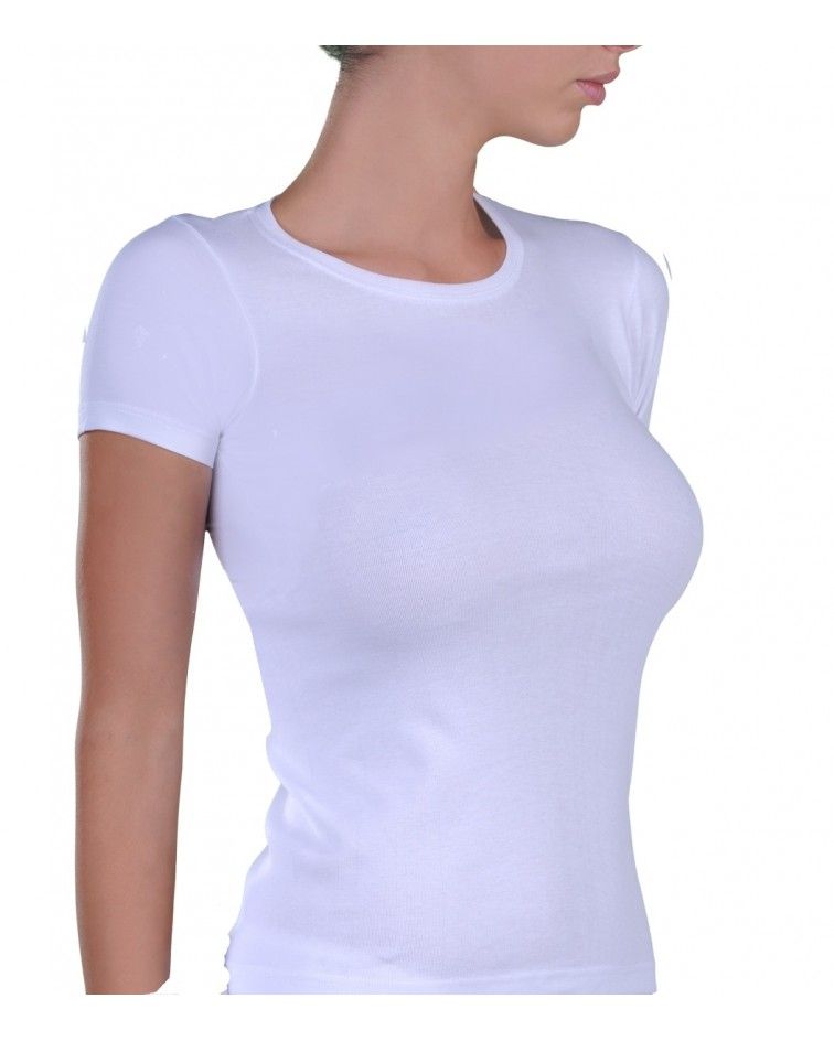 Women elastic T-Shirt, white