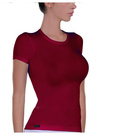 Women elastic T-Shirt, cherry