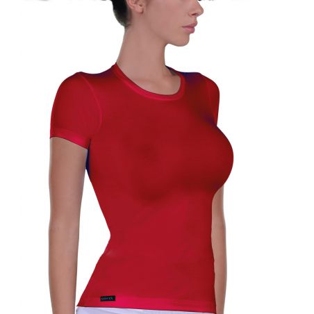 Women elastic T-Shirt, red