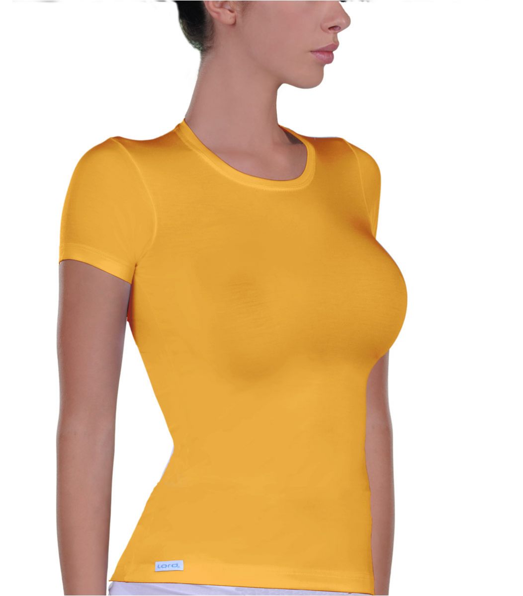 Women elastic T-Shirt, yellow