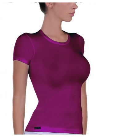 Women elastic T-Shirt, raspberry