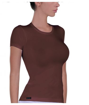 Women elastic T-Shirt, brown