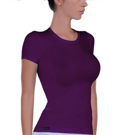 Women elastic T-Shirt, purple
