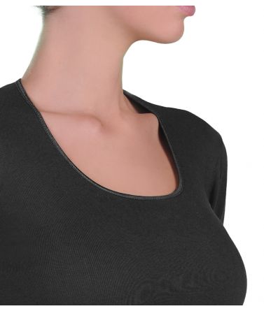  Long Sleeve T-Shirt Lord Lord Women sleeve, neck satin 890-17