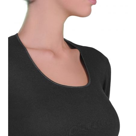  Long Sleeve T-Shirt Lord Lord Women sleeve, neck satin 890-17
